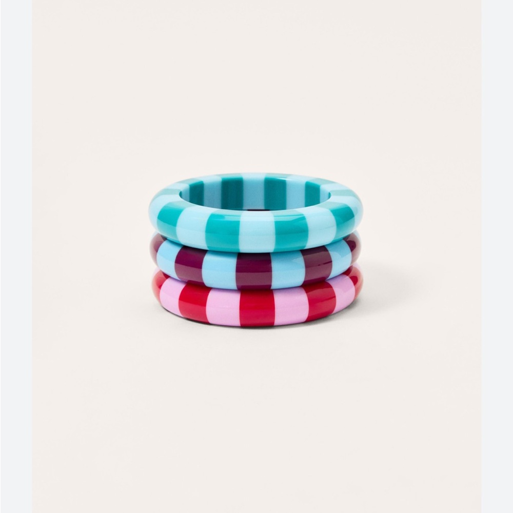 Zara NWT pack of 3 resin bracelets 4736/208 - Picture 7 of 8